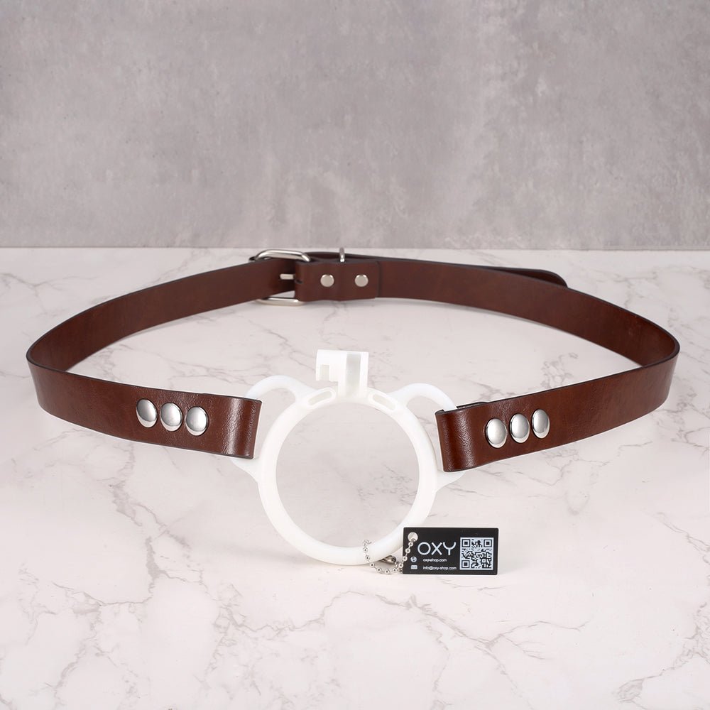 The No-Escape Strap - Leather Chastity cage Belt - Oxy-shop