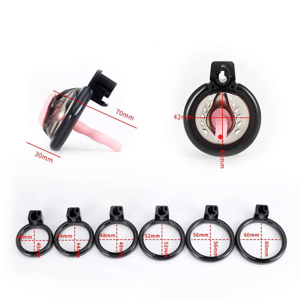 TheReminder – Femine Chastity Cage with urethral tube  - Oxy-shop