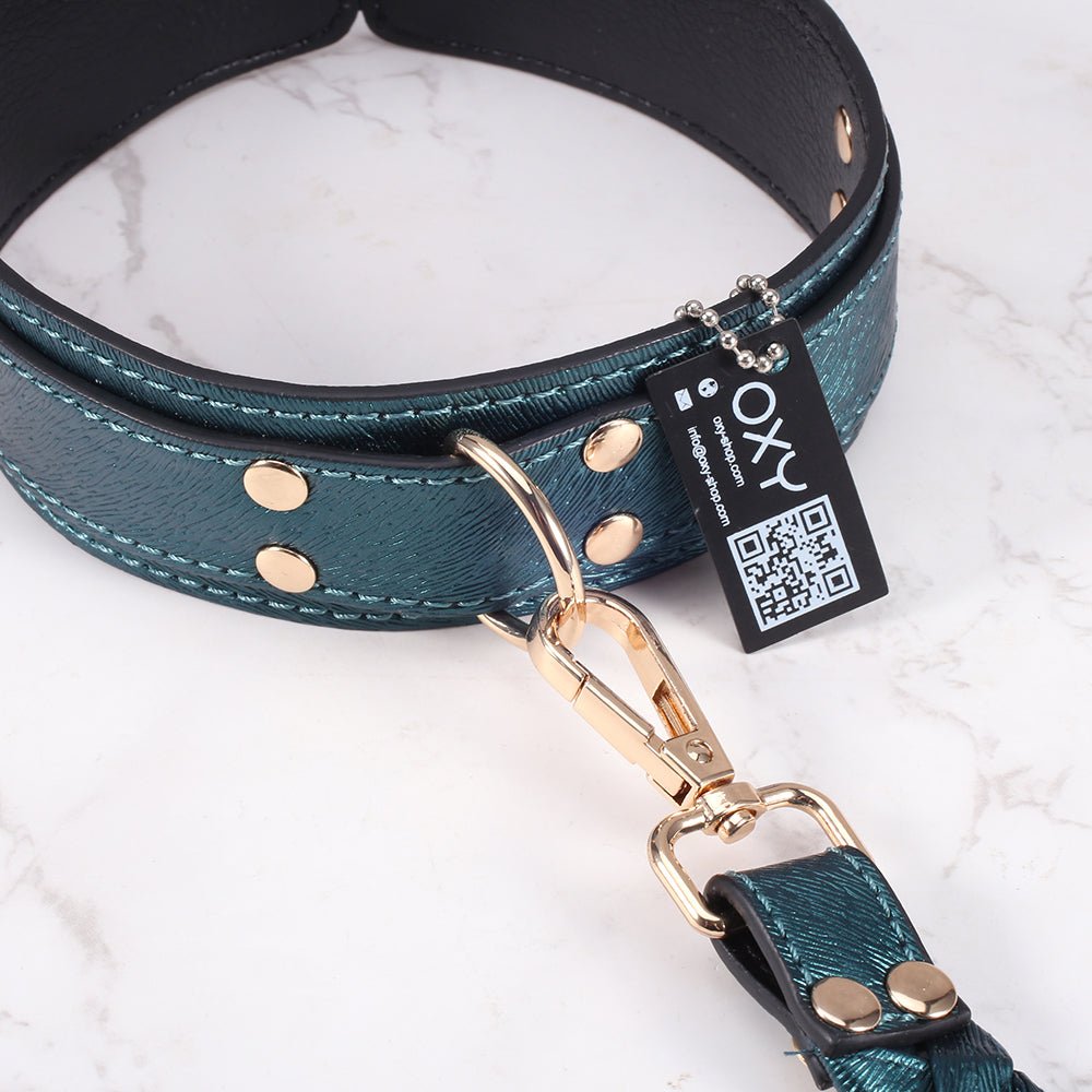 Velvet Reign – BDSM Collar with Matching Leash - Oxy-shop