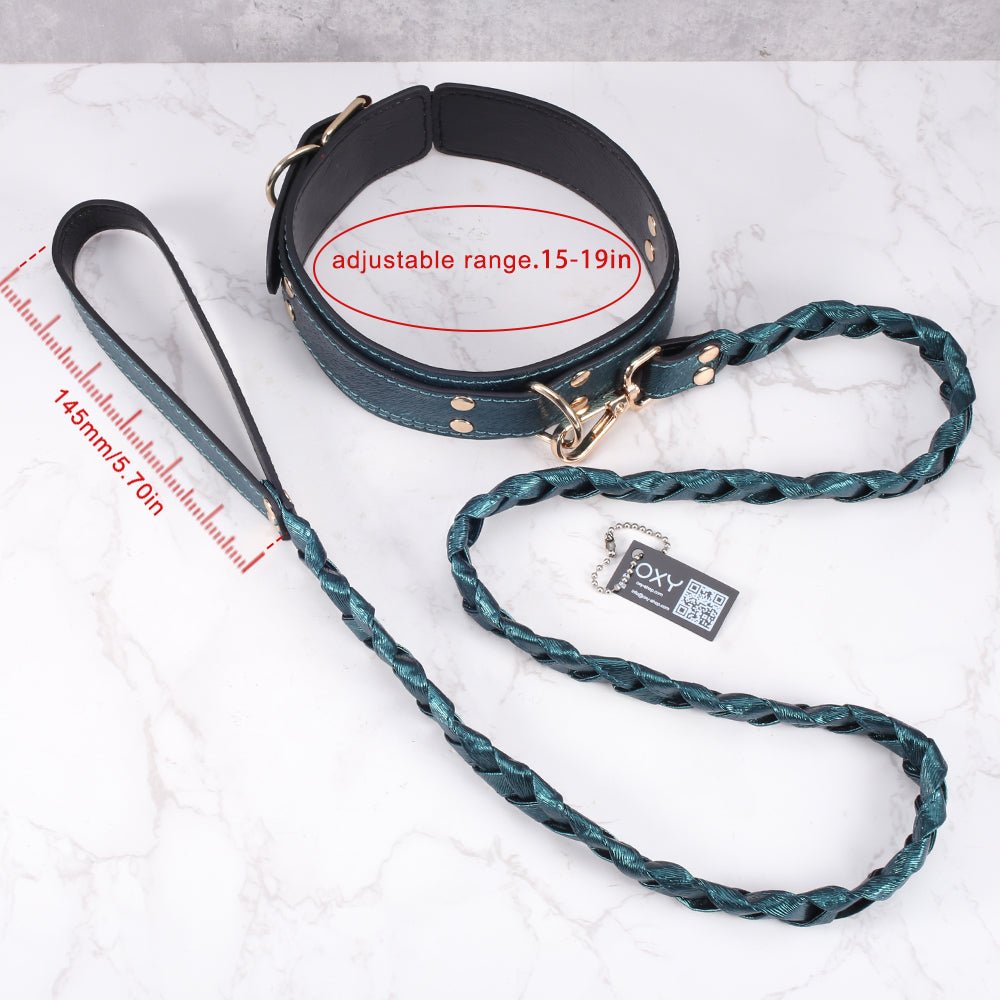 Velvet Reign – BDSM Collar with Matching Leash - Oxy-shop