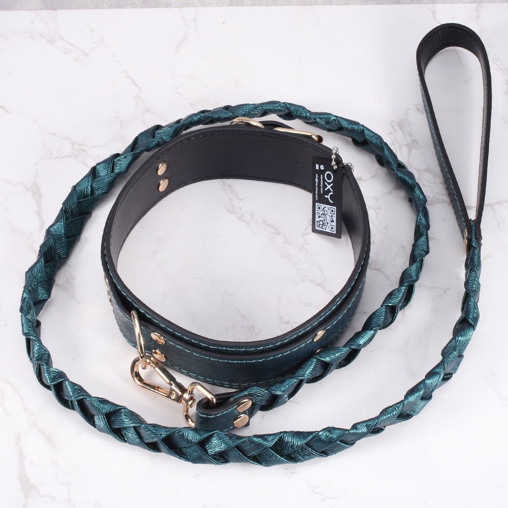 Velvet Reign – BDSM Collar with Matching Leash - Oxy-shop
