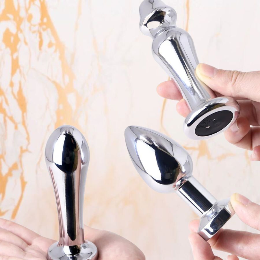 Vibrating Butt Plug - Metal - 4 Designs Vibrating Butt Plug - Metal - 4 Designs