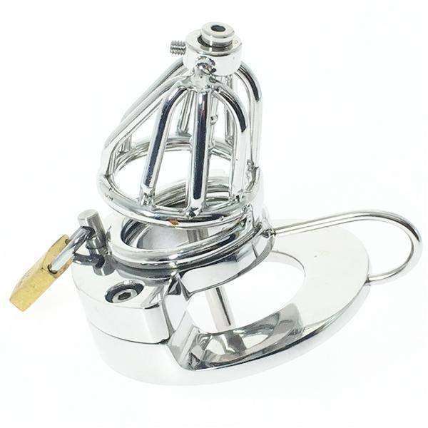 2-in-1 Ball Stretcher Cock Cage with Catheter CH06 - Oxy-shop