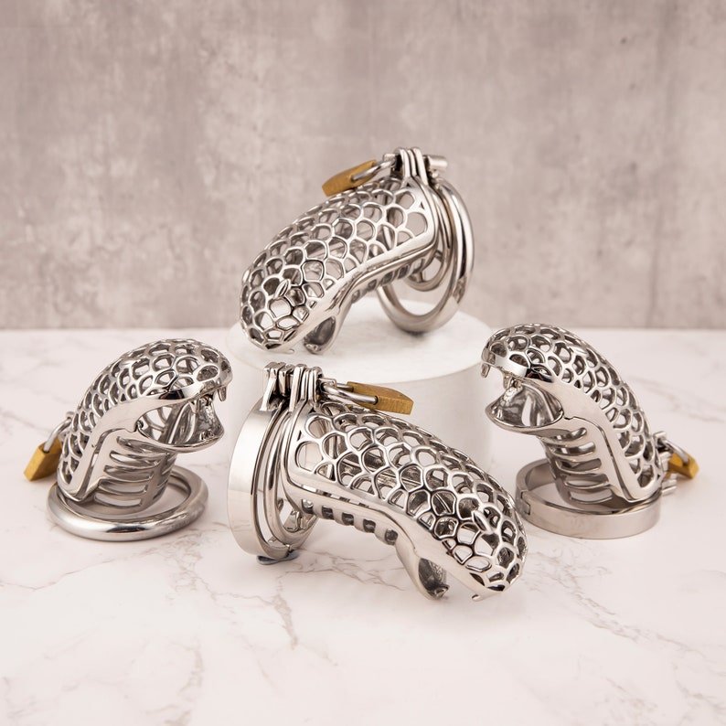 24K Gold Dragon Chastity FLAT Ring 3.34" / 85mm - Oxy-shop