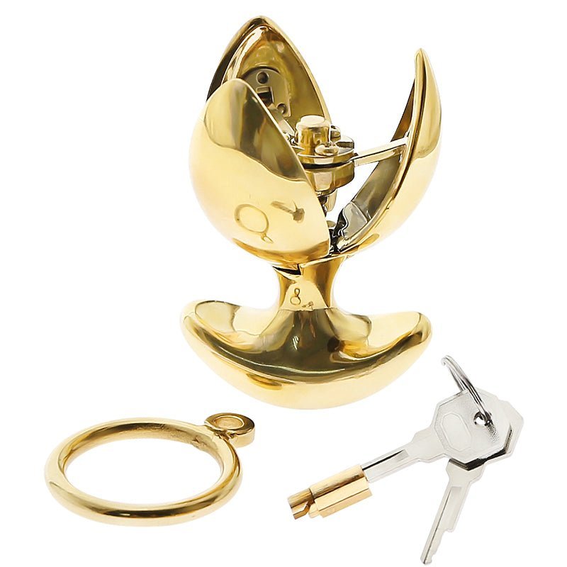 24K Gold Locking Butt Plug - Oxy-shop