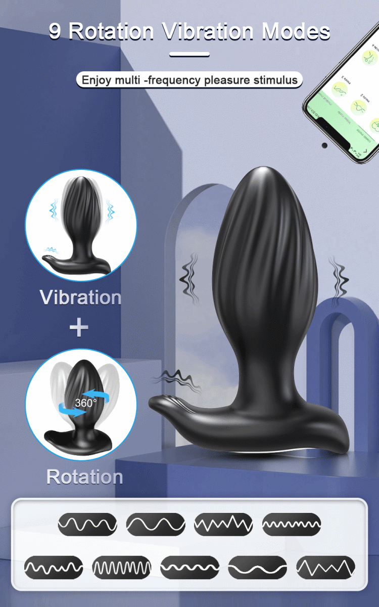 App-Controlled Anal Vibrator | 9 Modes & 360 Rotation App-Controlled Anal Vibrator | 9 Modes & 360 Rotation