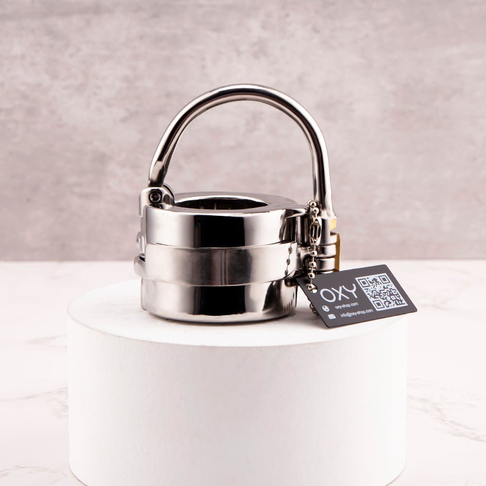 Ball Barrel Divided Scrotum Stretcher / CBT Play - Oxy-shop