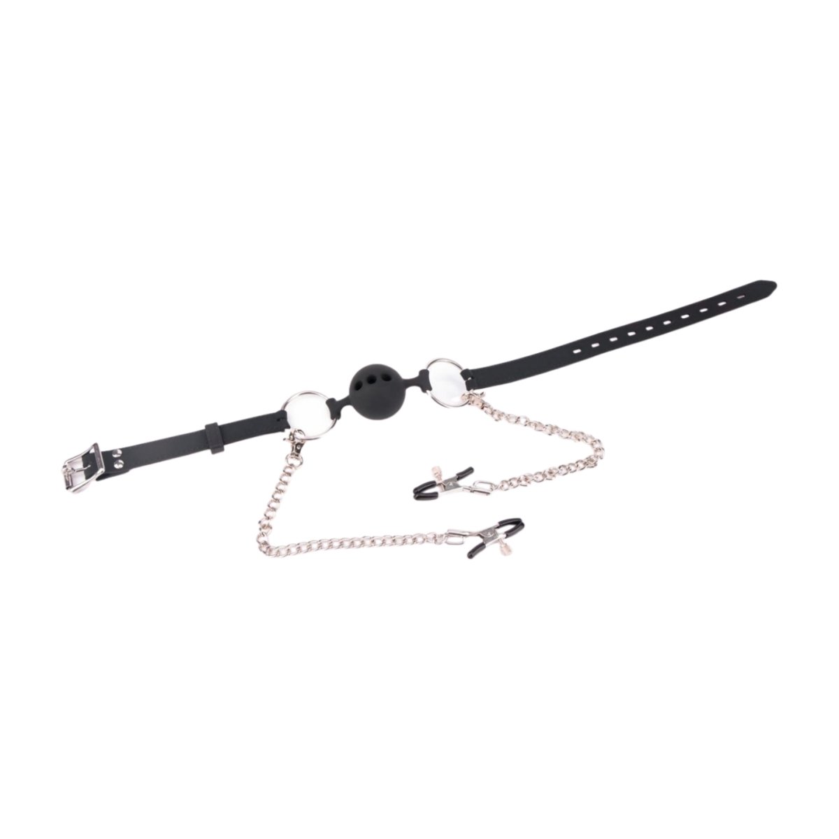 Ball gag with Nipple clamps - Oxy-shop