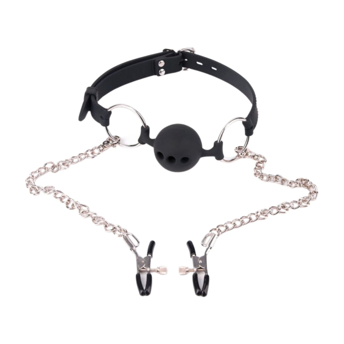 Ball gag with Nipple clamps - Oxy-shop