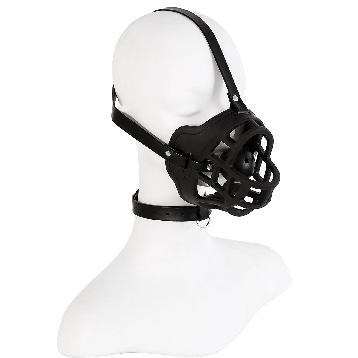 BDSM dog Muzzle harness with ball gag - Oxy-shop