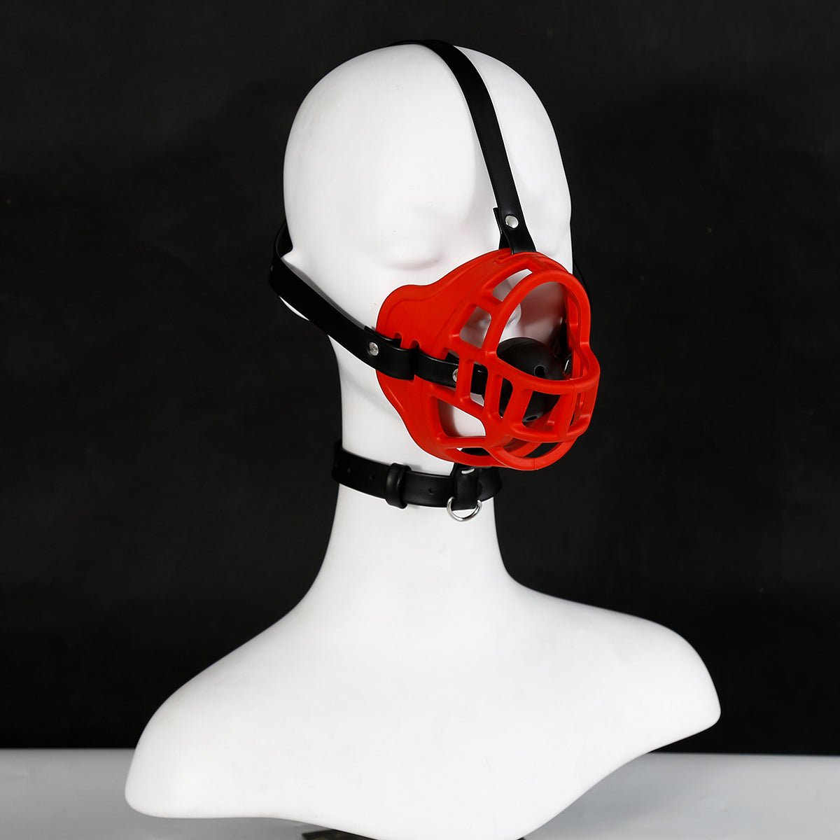 BDSM dog Muzzle harness with ball gag - Oxy-shop