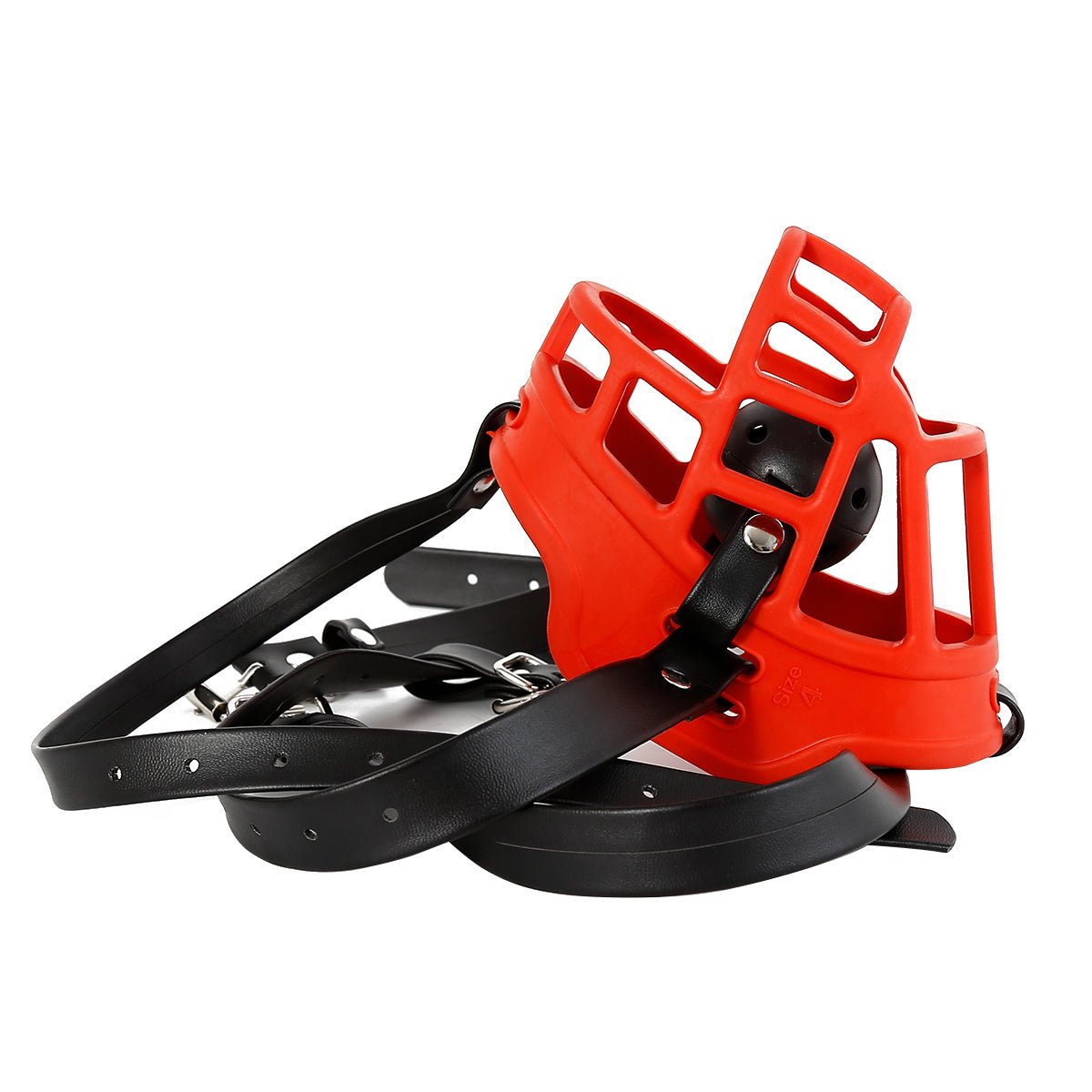 BDSM dog Muzzle harness with ball gag - Oxy-shop