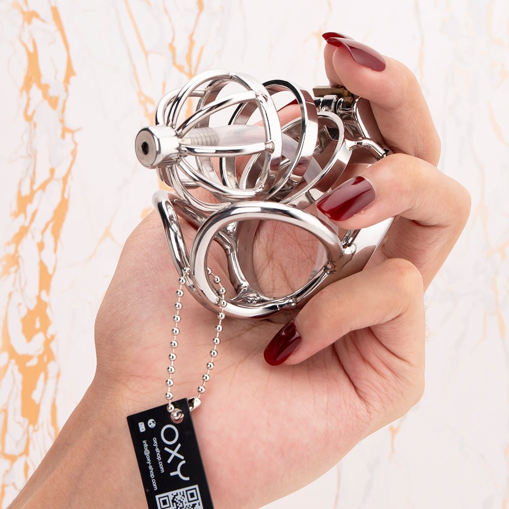 CH09-V2 - Steel Chastity with Balls Support - Oxy-shop