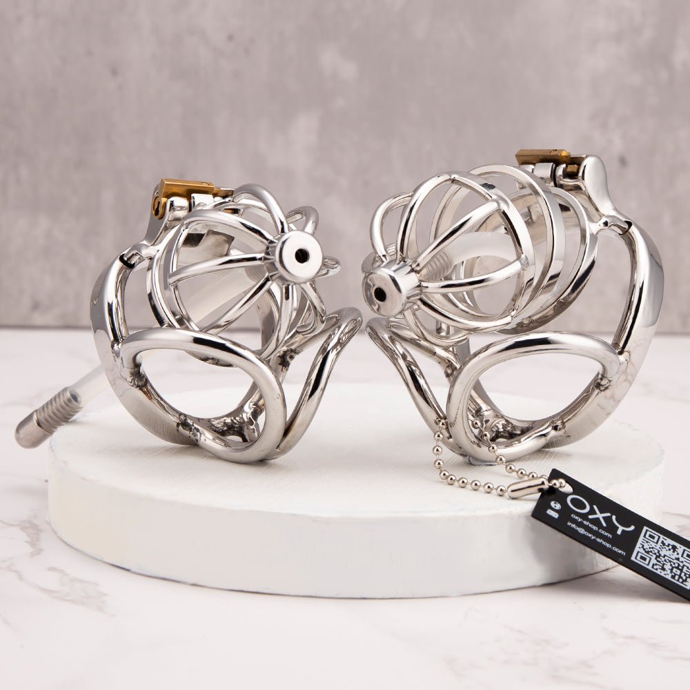 CH09-V2 - Steel Chastity with Balls Support - Oxy-shop