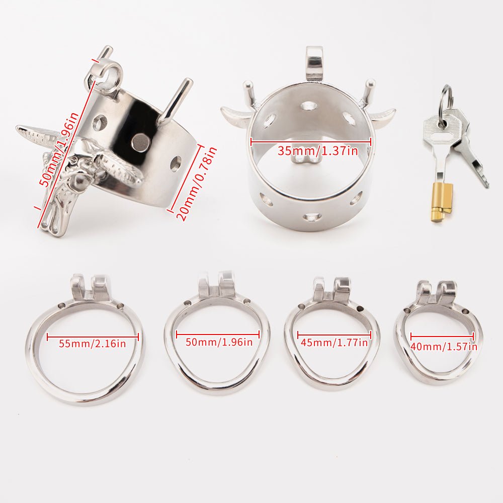 CH52 - Bull Chastity Cage - Open Ended Cock Cage - Oxy-shop