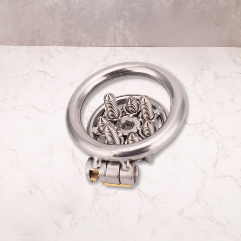 Flat Spiked Chastity Device - Customize Your Pleasure & Pain