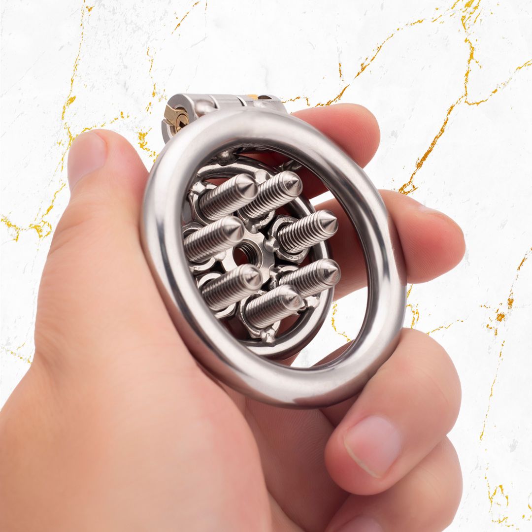 Flat Spiked Chastity Device - Customize Your Pleasure & Pain