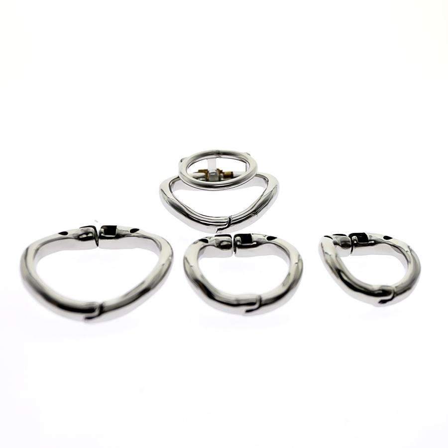 Chastity Training ring - Flat - Locking Double Cock ring - Oxy-shop