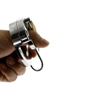 Chastity Training ring - Flat - Locking Double Cock ring - Oxy-shop