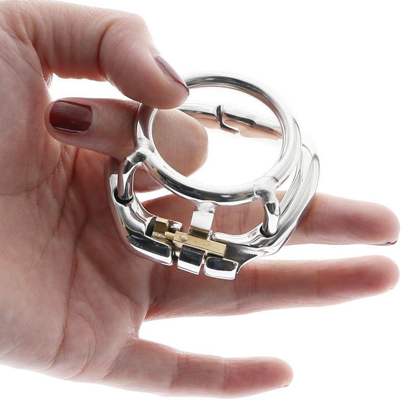 Chastity Training ring - Flat - Locking Double Cock ring - Oxy-shop