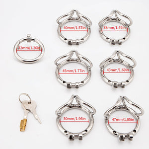 Chastity Training ring with Balls Support - Locking Double Cock ring - Oxy-shop