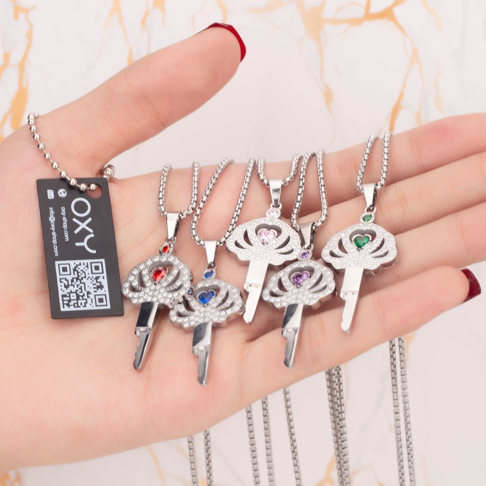 👑 Diamonds Crown - Chastity Key Locket - Real Moisssanite Diamonds - Oxy-shop