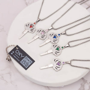 👑 Diamonds Crown - Chastity Key Locket - Real Moisssanite Diamonds - Oxy-shop