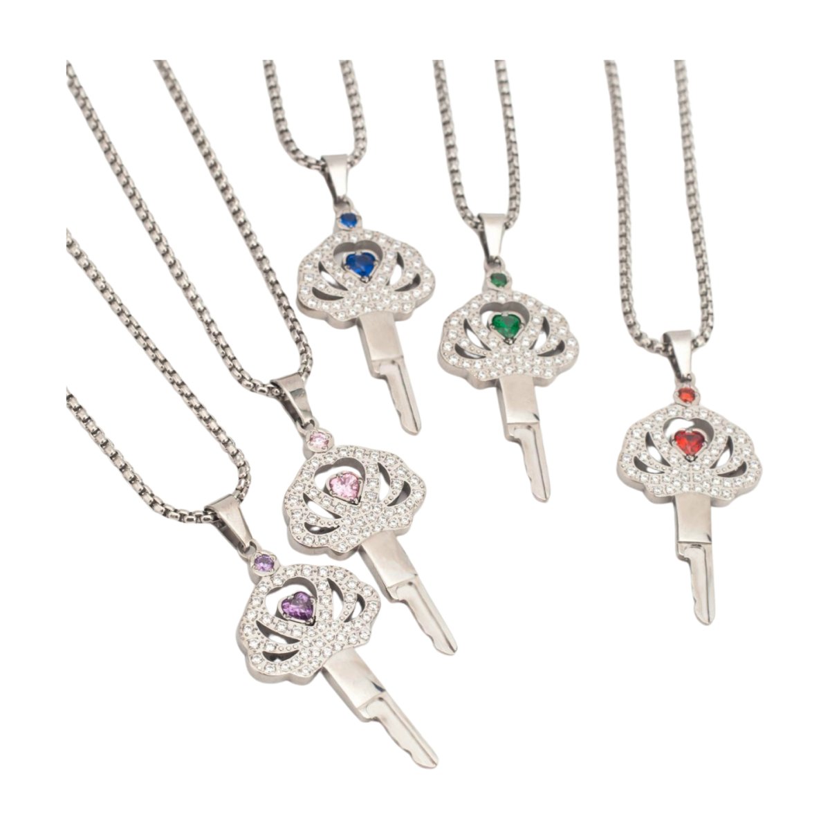 Key Jocket 👑 Diamonds Crown - Chastity Key Locket for Keyholders