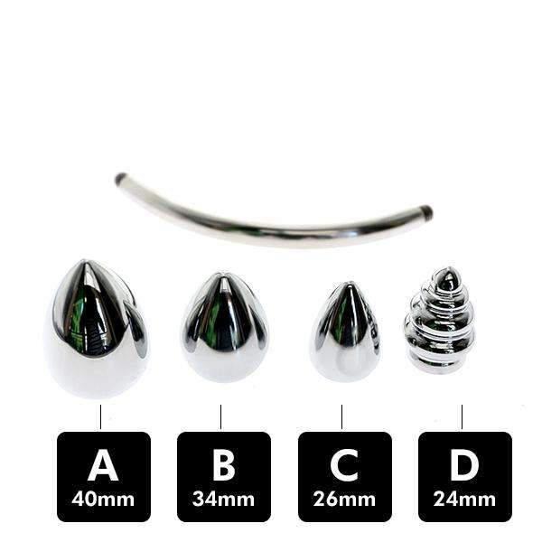 Double ended anal plug - 4 Changeable bulbs included - Oxy-shop