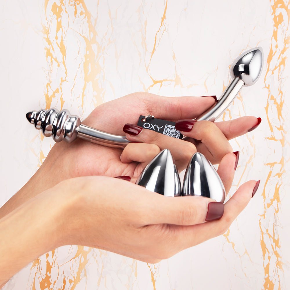 Double ended anal plug - 4 Changeable bulbs included - Oxy-shop