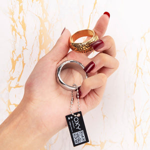 Dragon Scales Glans ring - Steel & 24K Gold - Oxy-shop