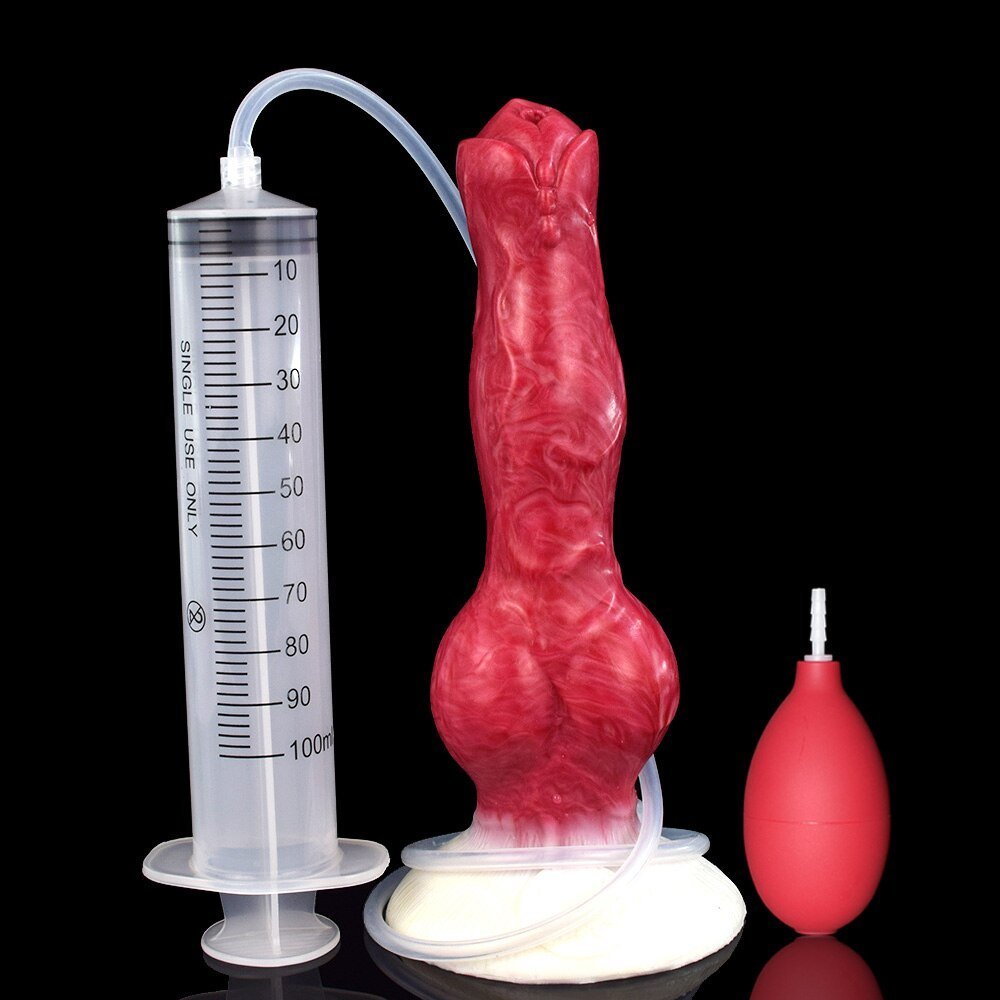 Ejaculating Dog dick Dildo - Add any liquid - Oxy-shop