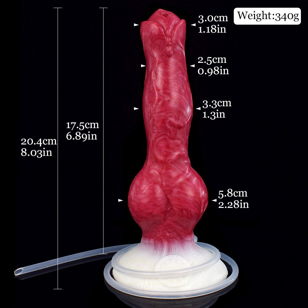 Ejaculating Dog dick Dildo - Add any liquid - Oxy-shop