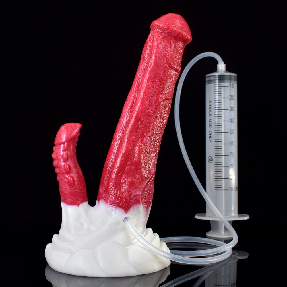 Ejaculating Dragon double Dildo - Clit stimulator - Oxy-shop