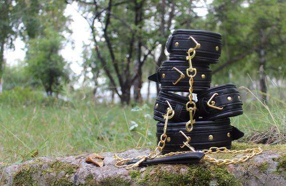 Faux/Vegan Leather BDSM Restraints Set - Oxy-shop