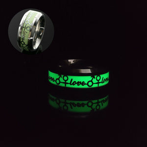 Fluorescent Glans Ring - "Love" - Oxy-shop