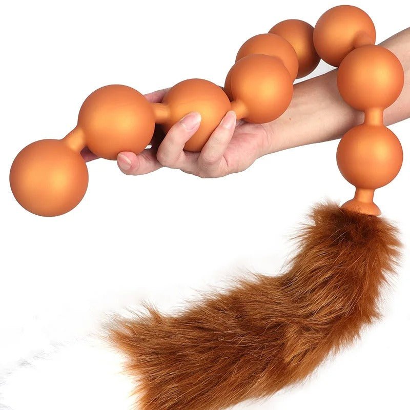 Fox Tail Anal Beads Plug: Sensual Saga of Pleasure & Fantasy Fox Tail Anal Beads Plug: Sensual Saga of Pleasure & Fantasy
