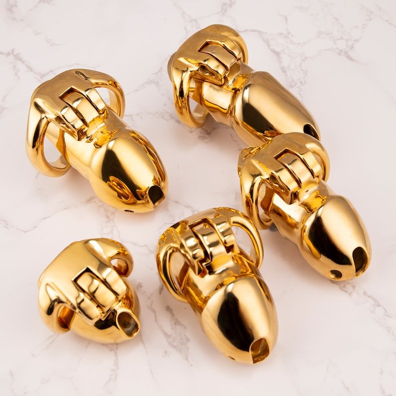 Golden HTV4 - Gold Chastity cage - Oxy-shop