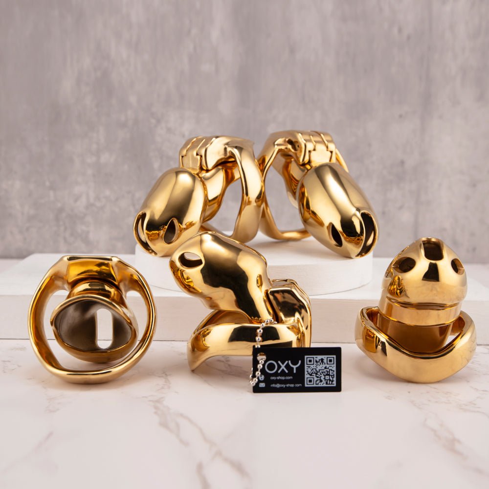 Golden HTV4 - Gold Chastity cage - Oxy-shop