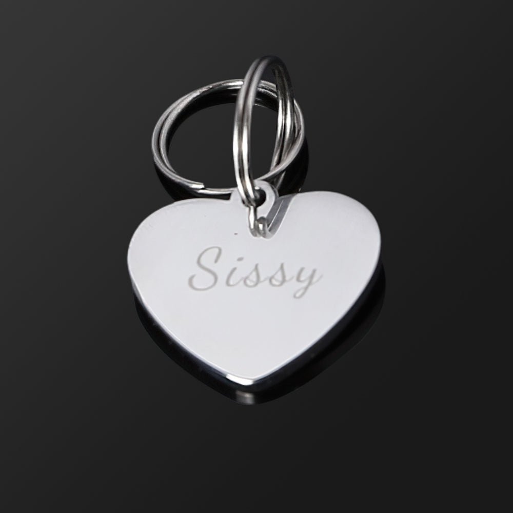 Heart BDSM Tag - Cum Slut/Sissy/Slave/Pet - Oxy-shop