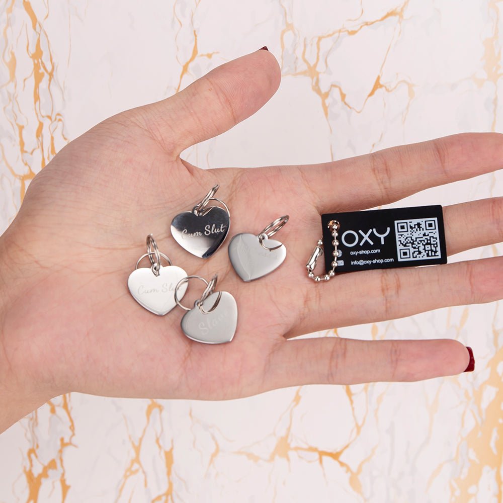 Heart BDSM Tag - Cum Slut/Sissy/Slave/Pet - Oxy-shop
