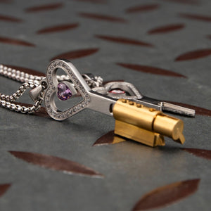 💝 Heartkeeper - Chastity Key Locket - Real Moisssanite Diamonds - Oxy-shop