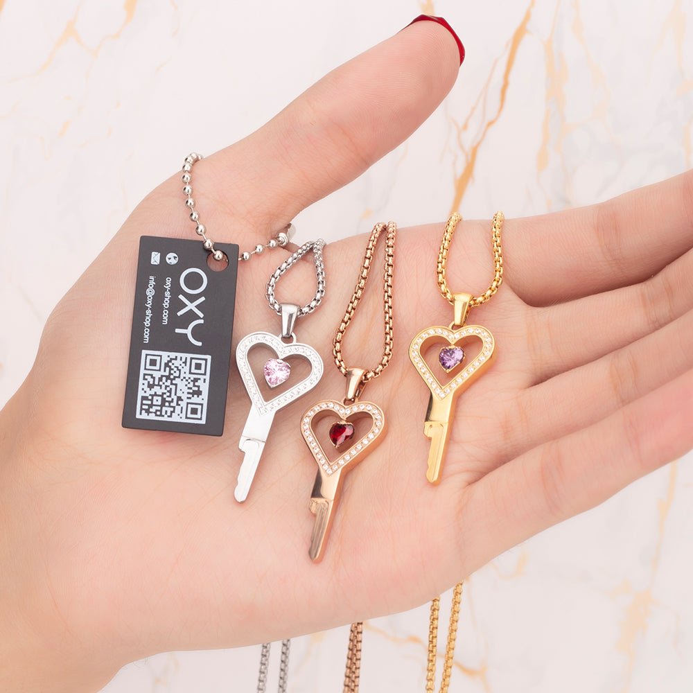 💝 Heartkeeper - Chastity Key Locket - Real Moisssanite Diamonds - Oxy-shop