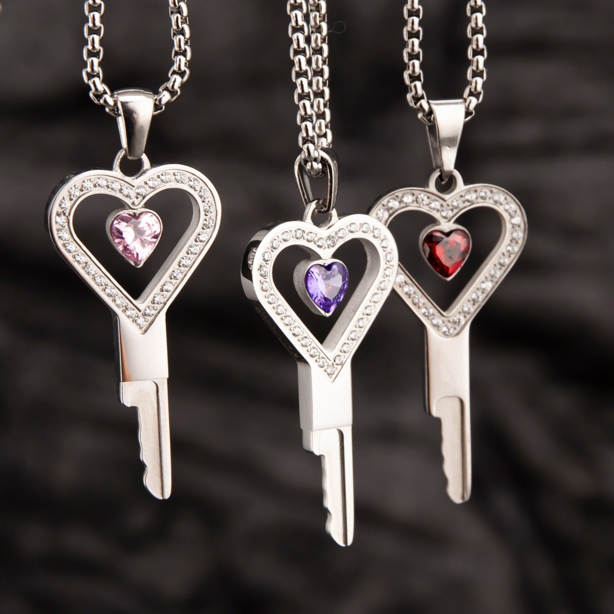 Key Jocket 💝 Heartkeeper - Chastity Key Locket - Diamonds