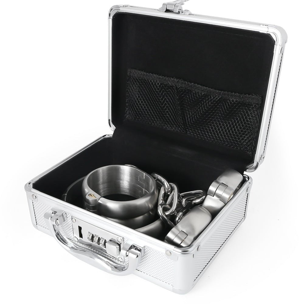 Heavy Metal BDSM restraint Set - Collar & ankle cuffs