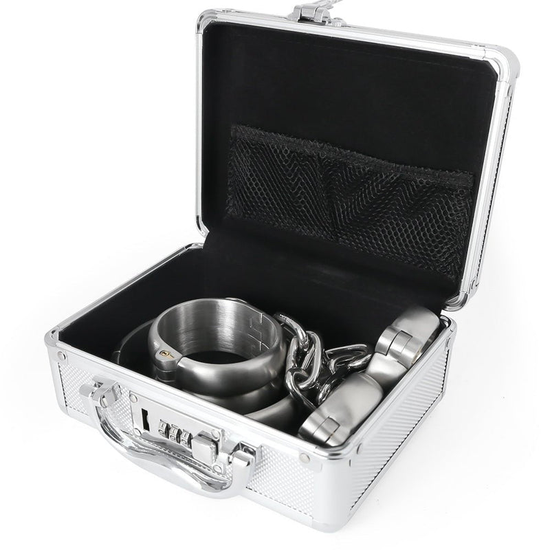 Heavy Metal BDSM restraint Set - Collar & ankle cuffs