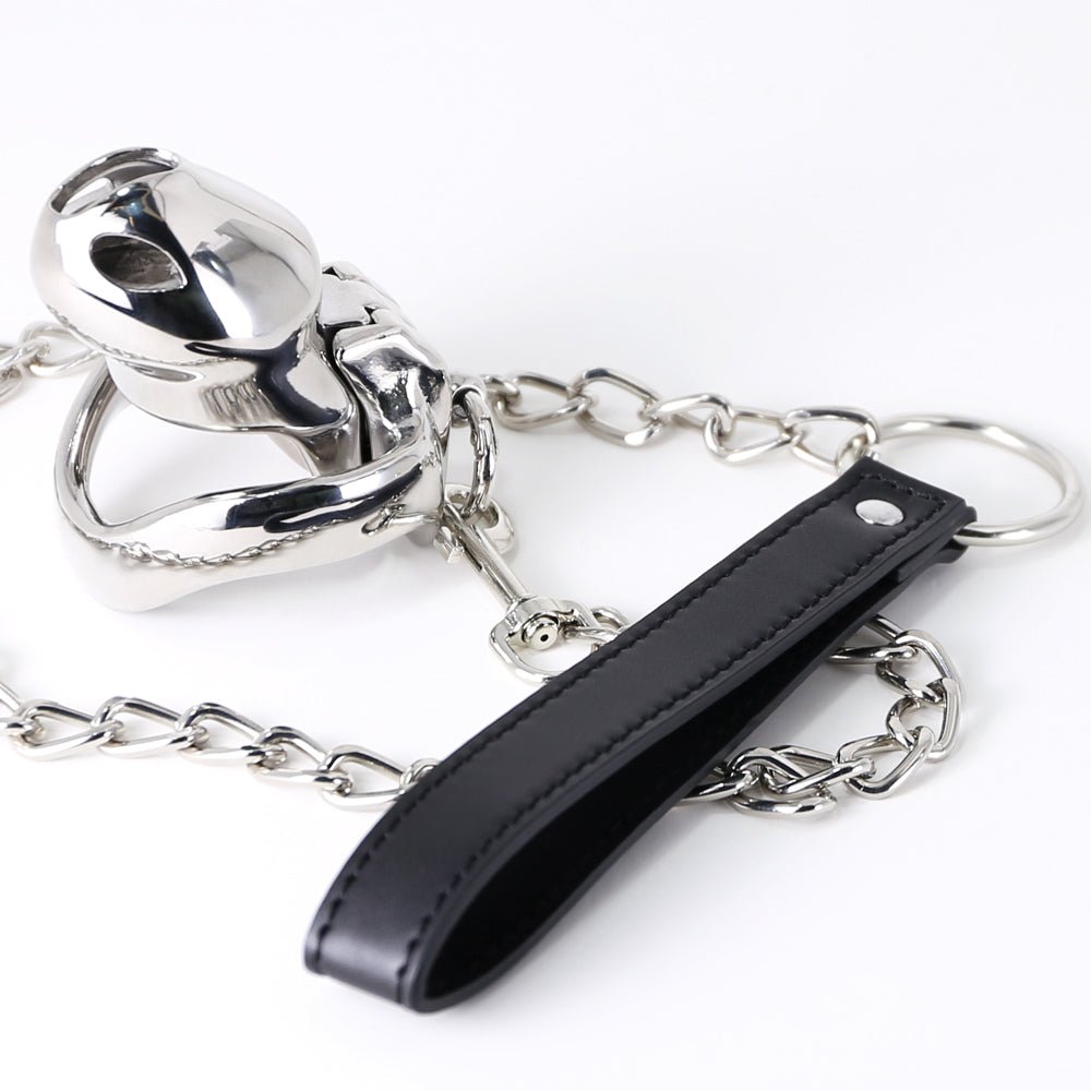 HTV4 Steel with Chain / Chastity on leash - Oxy-shop