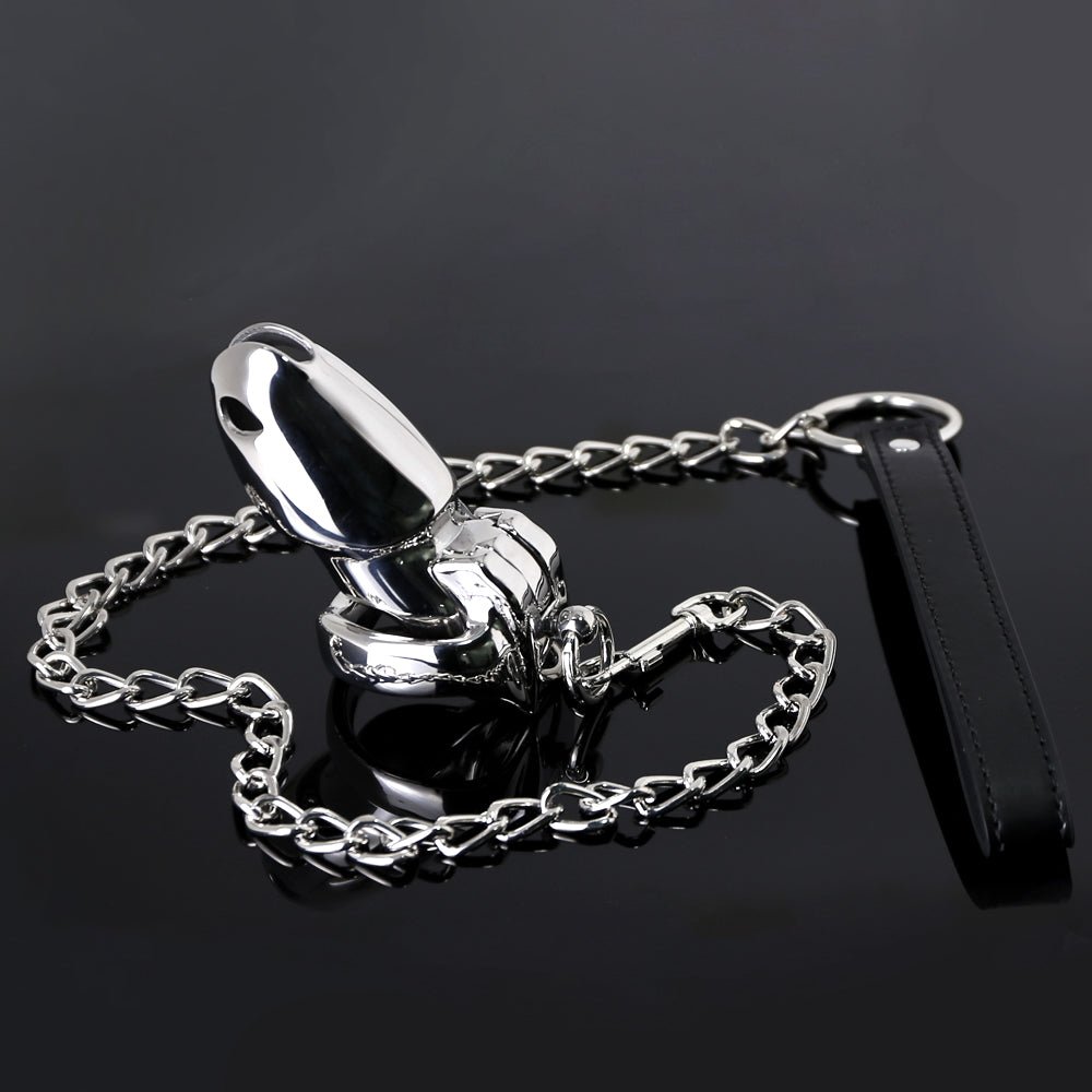 HTV4 Steel with Chain / Chastity on leash - Oxy-shop