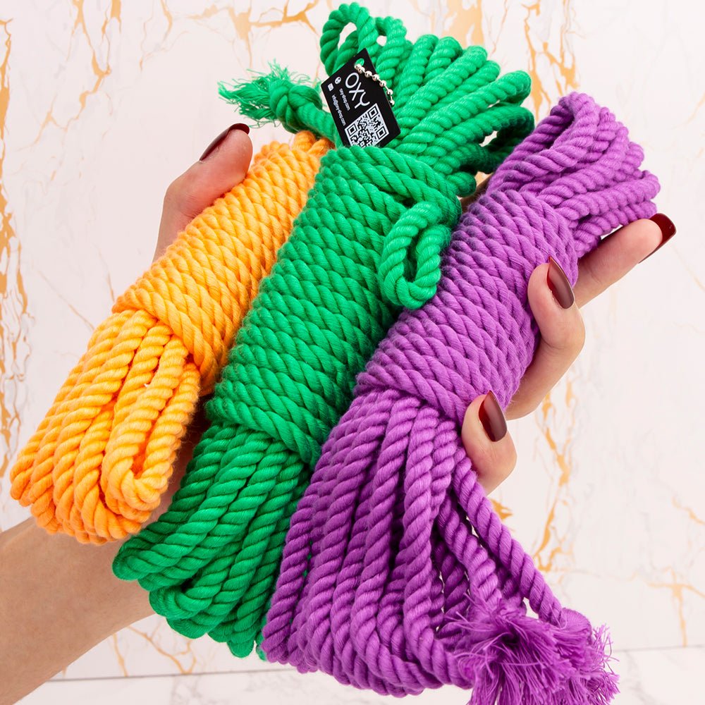 Multi Color Bamboo Silk Bondage Rope - 8 meters - Oxy-shop