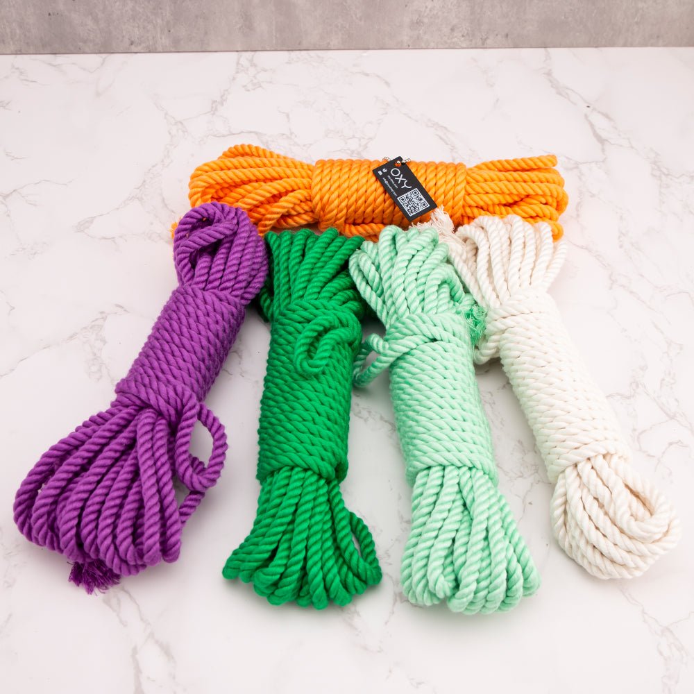 Multi Color Bamboo Silk Bondage Rope - 8 meters - Oxy-shop